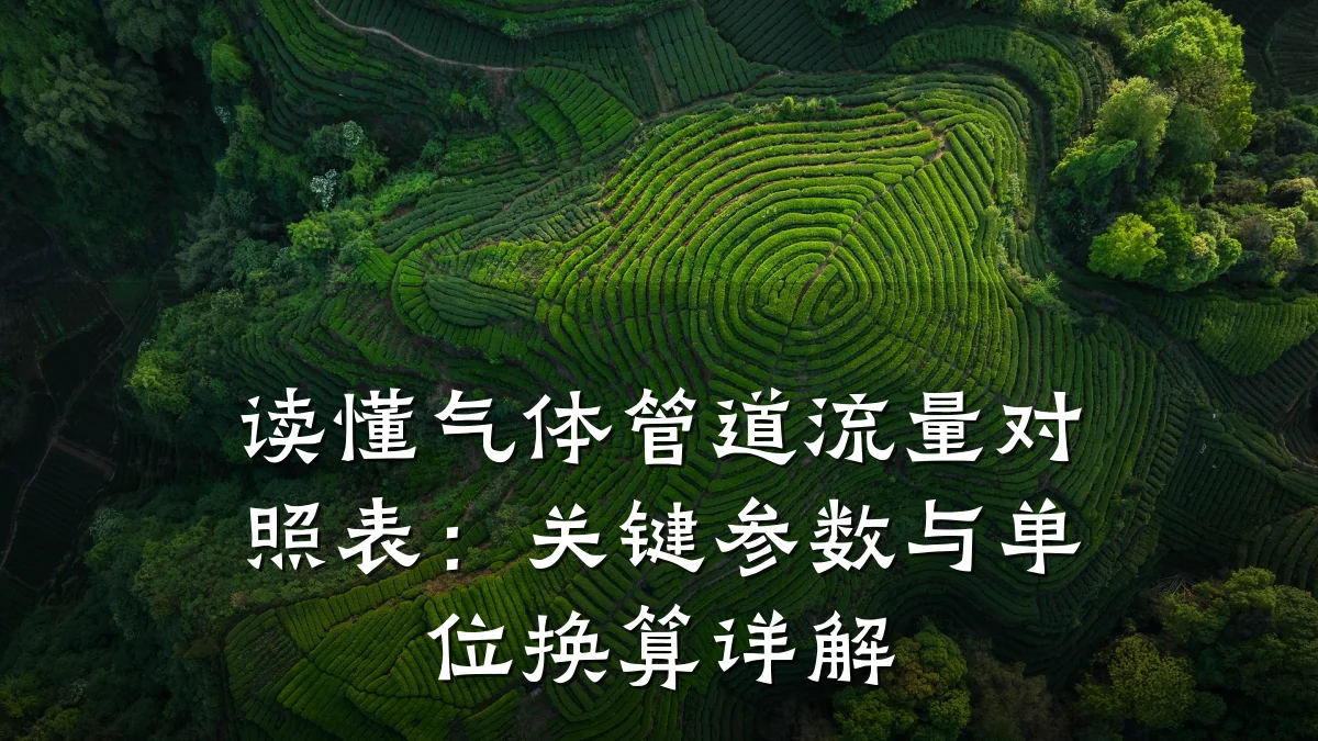 读懂气体管道流量对照表：关键参数与单位换算详解
