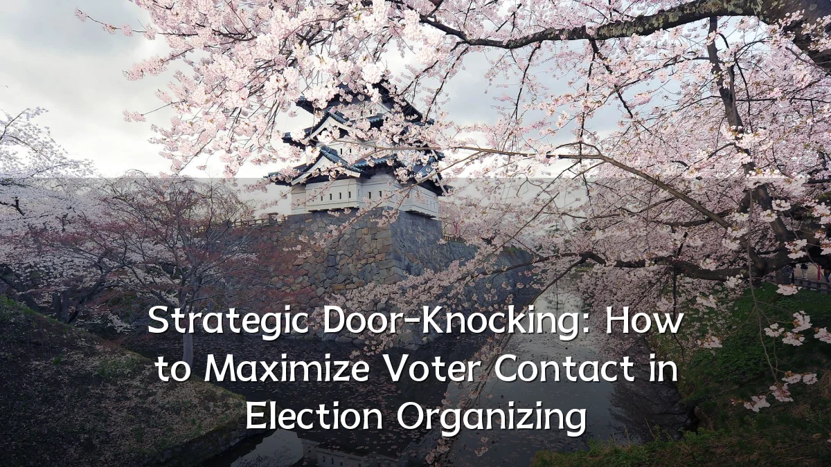 Strategic Door-Knocking: How to Maximize Voter Contact in Election Organizing